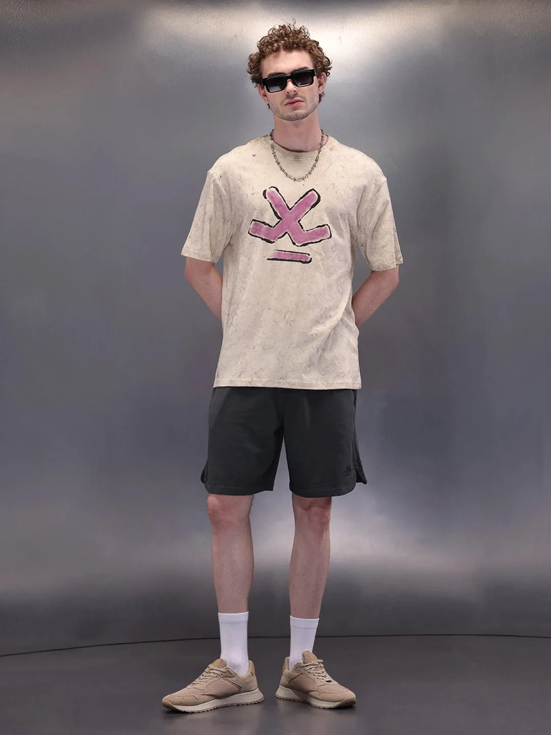 Solid Loose Fit Shorts | Dark Grey sold by Wrogn product image thumbnail 2