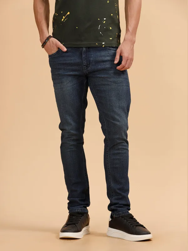 Casual Slim Fit Jeans | Dark Blue sold by Wrogn