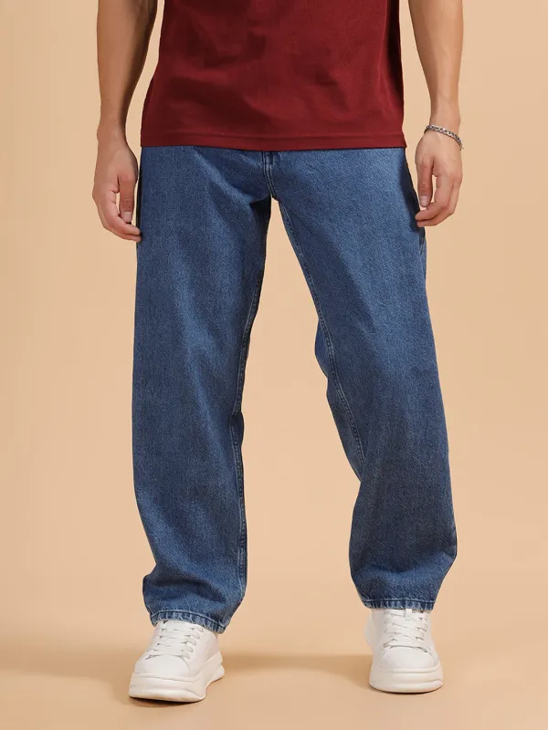 Casual Loose Fit Jeans | Light Blue sold by Wrogn