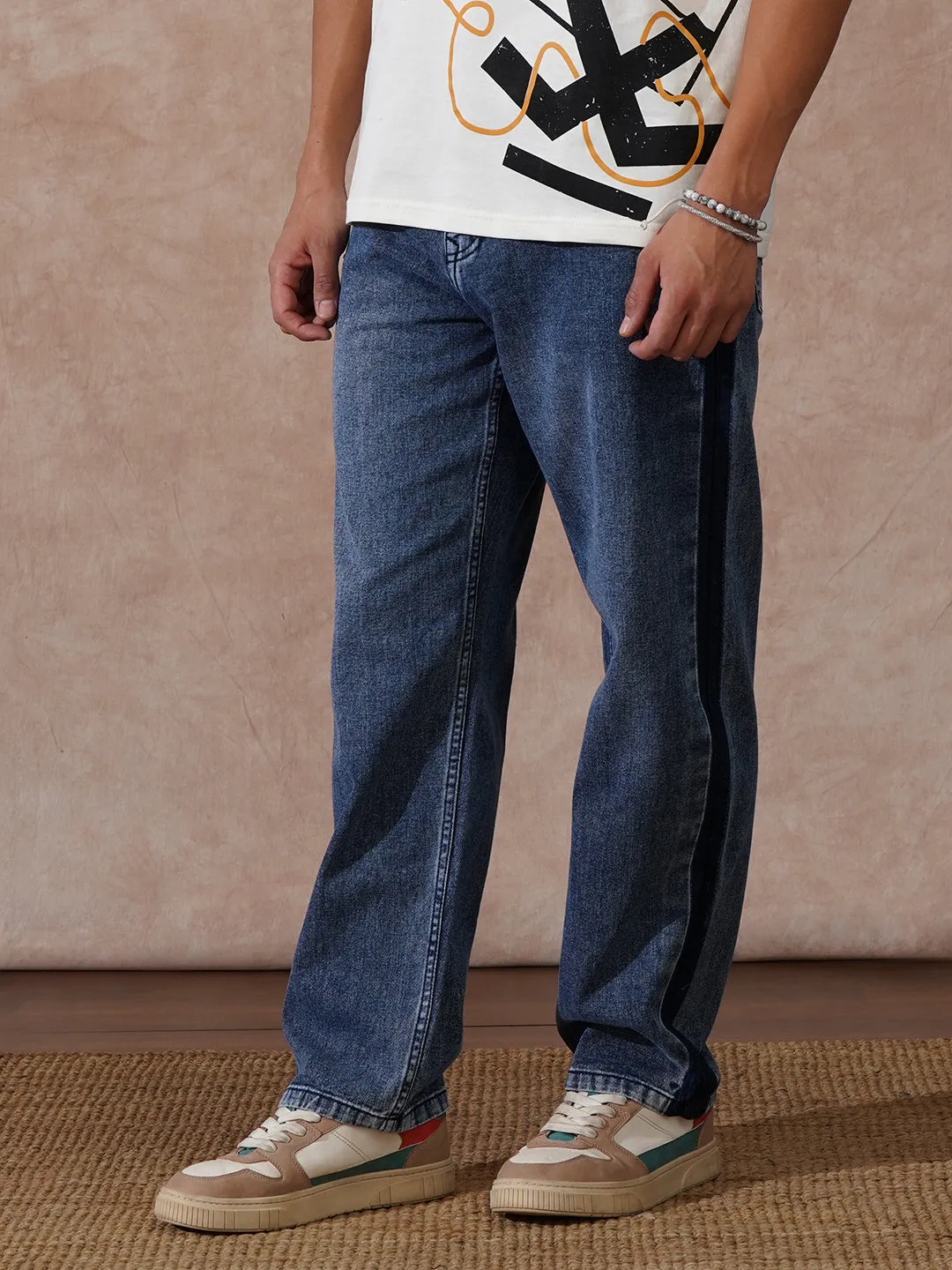 Casual Loose Fit Jeans | Dark Blue sold by Wrogn product image thumbnail 4