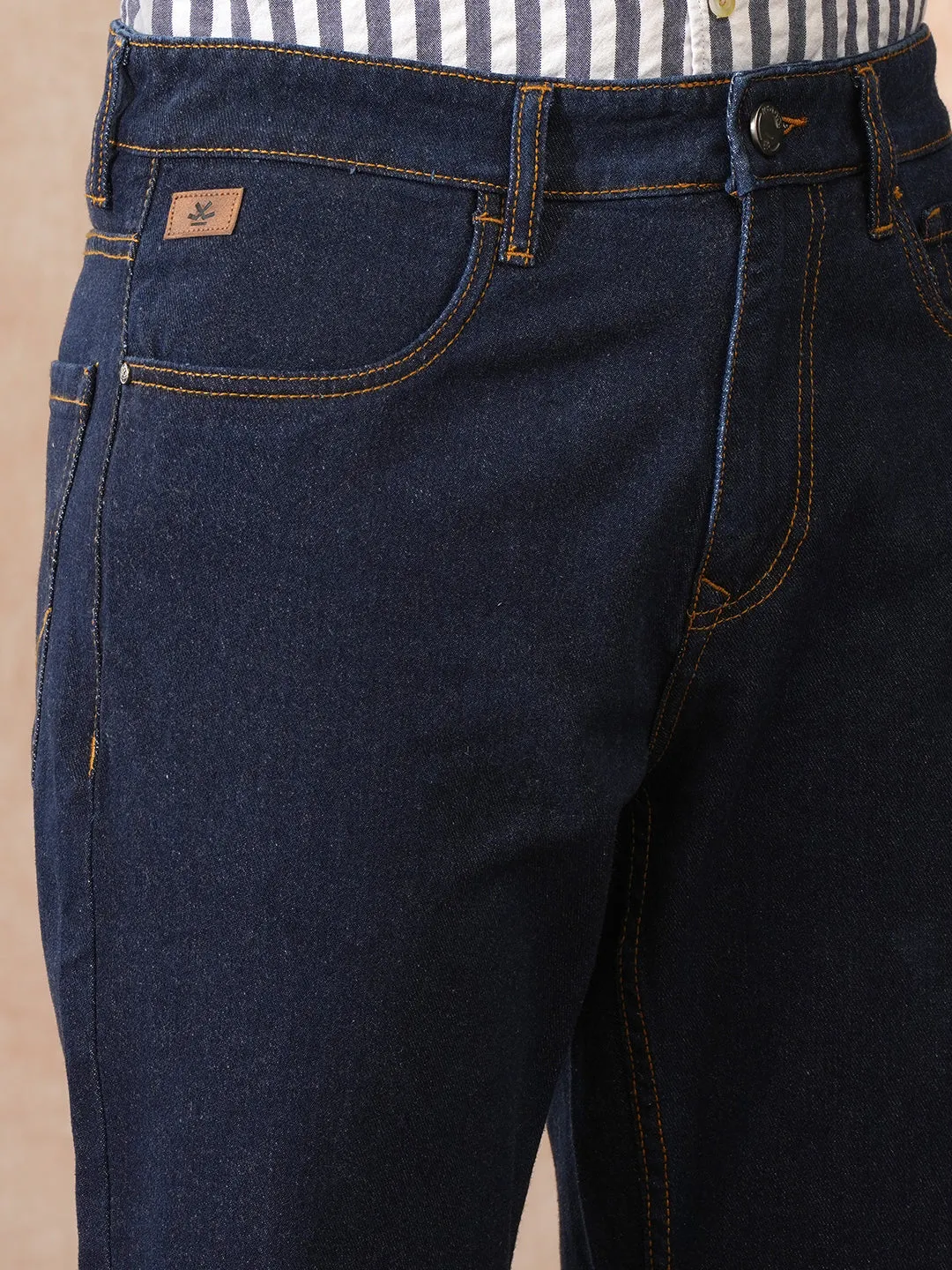 Casual Anti Fit Jeans | Dark Blue sold by Wrogn product image thumbnail 4