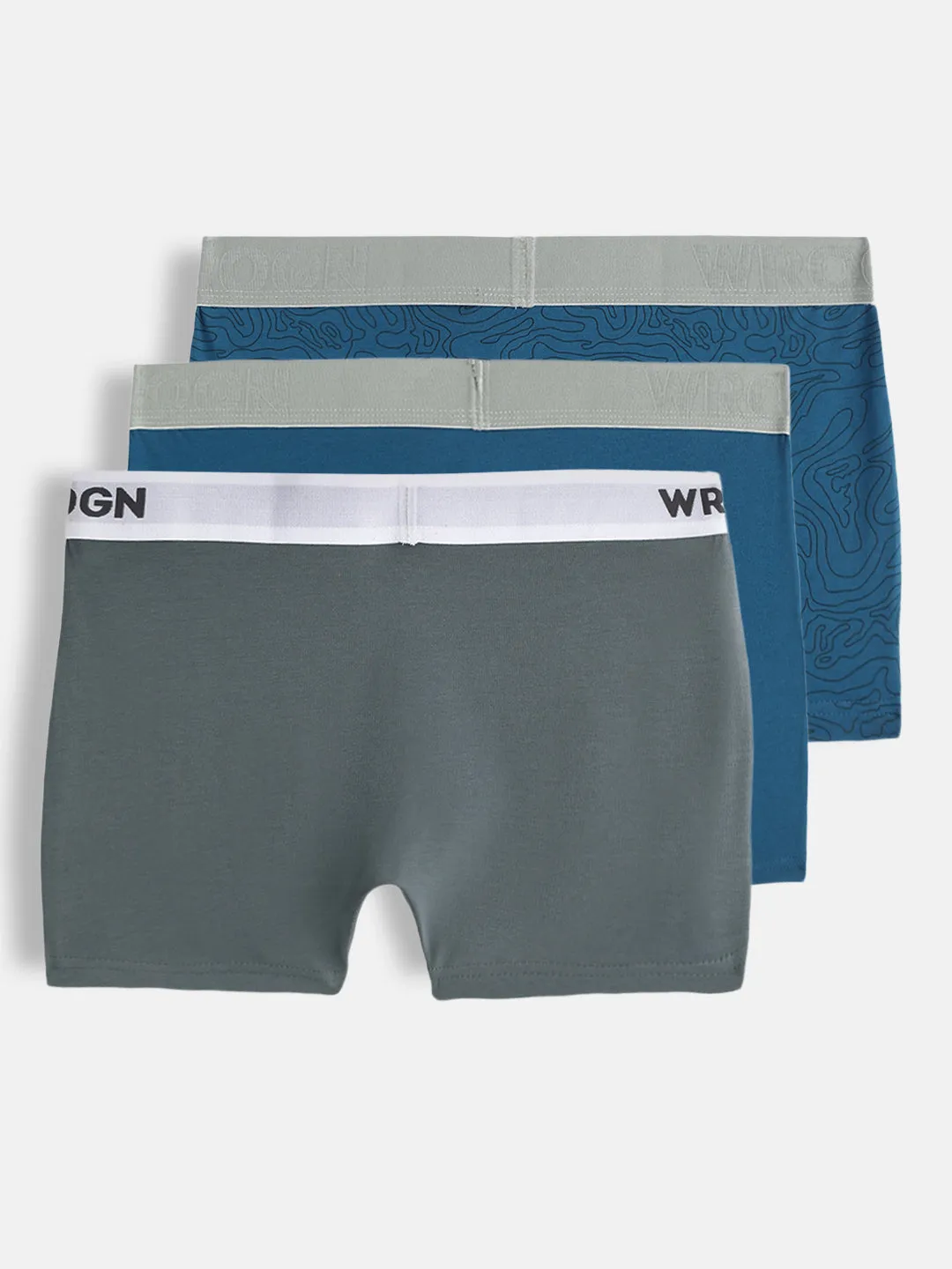 Soft Cotton Solids & Print 3-Pack Trunks sold by Wrogn product image thumbnail 2