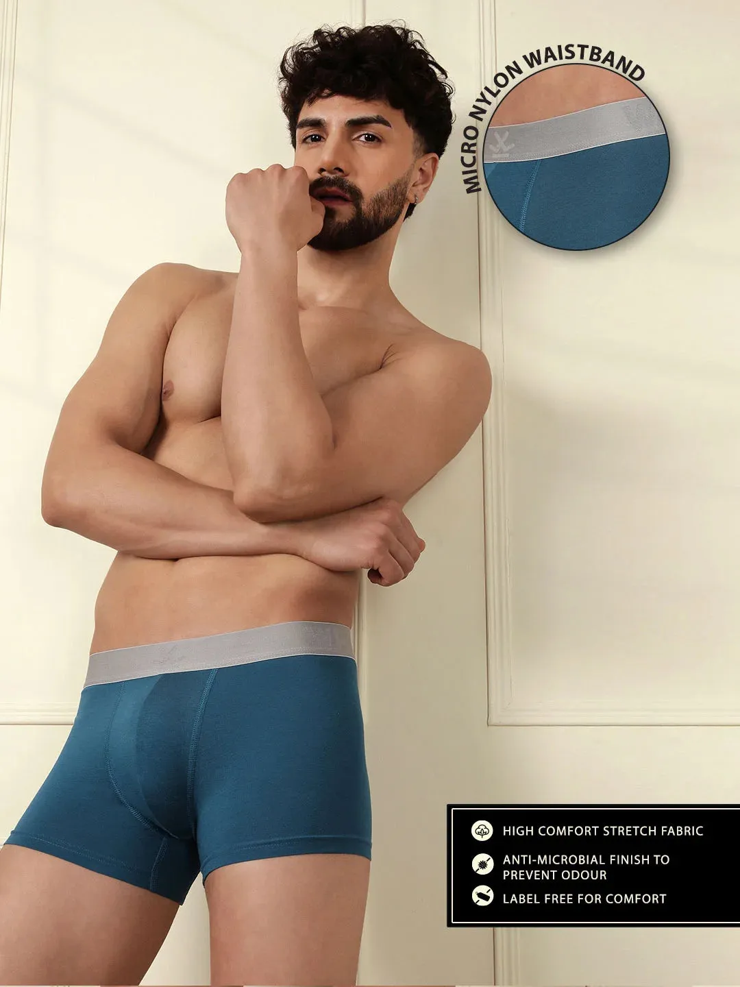 Soft Cotton Solids & Print 3-Pack Trunks sold by Wrogn product image thumbnail 4