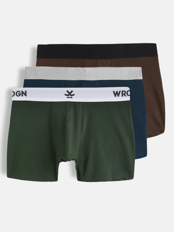 Daily Ease Solid 3-Pack Trunks sold by Wrogn