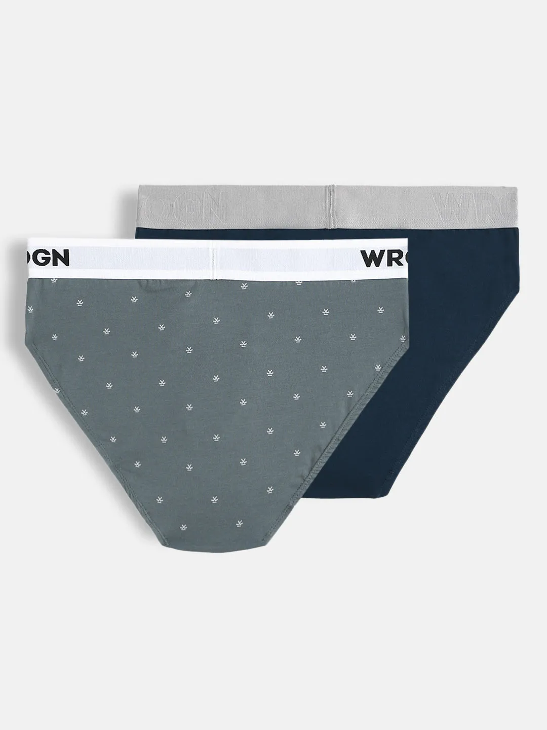 Pure Cotton Solid & Print Pack of 2 Briefs sold by Wrogn product image thumbnail 2
