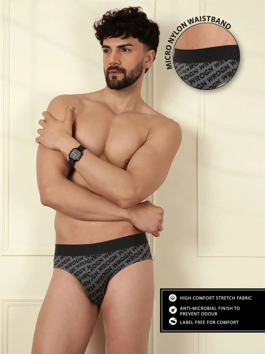 Daily Ease Solid & Print Pack of 2 Briefs sold by Wrogn product image thumbnail 4