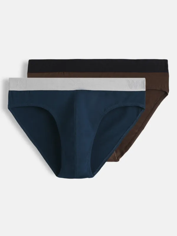 Soft Cotton Solid Pack of 2 Briefs sold by Wrogn