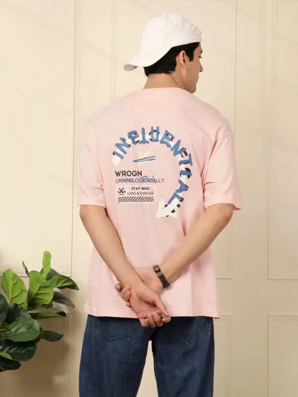 Influential Printed Oversized T-Shirt sold by Wrogn