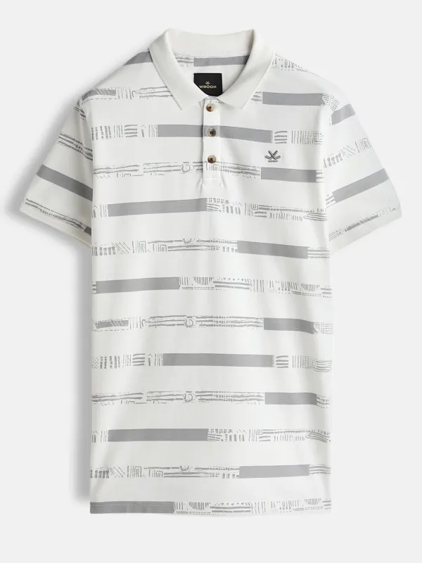 Pure Cotton Yarn Dyed Polo  | Off White sold by Wrogn
