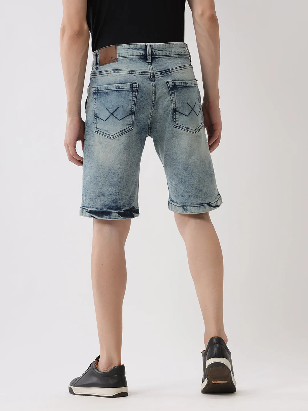 Ripped Medstone Denim Shorts sold by Wrogn product image thumbnail 3