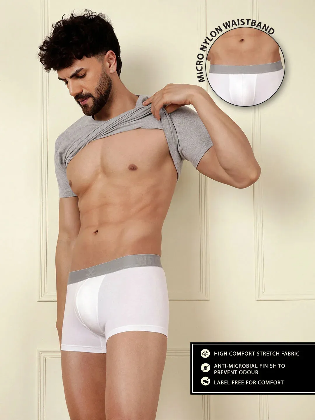 Soft Cotton Solid 2-Pack Trunks sold by Wrogn product image thumbnail 4