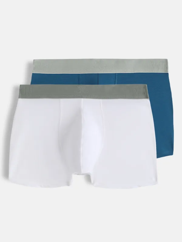 Soft Cotton Solid 2-Pack Trunks sold by Wrogn