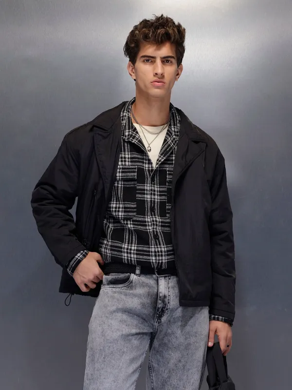 Minimal Black Lightweight Jacket | Black sold by Wrogn