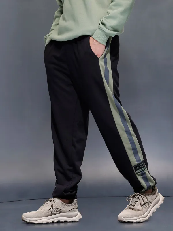 Sport Edge Sideband Joggers | Black sold by Wrogn