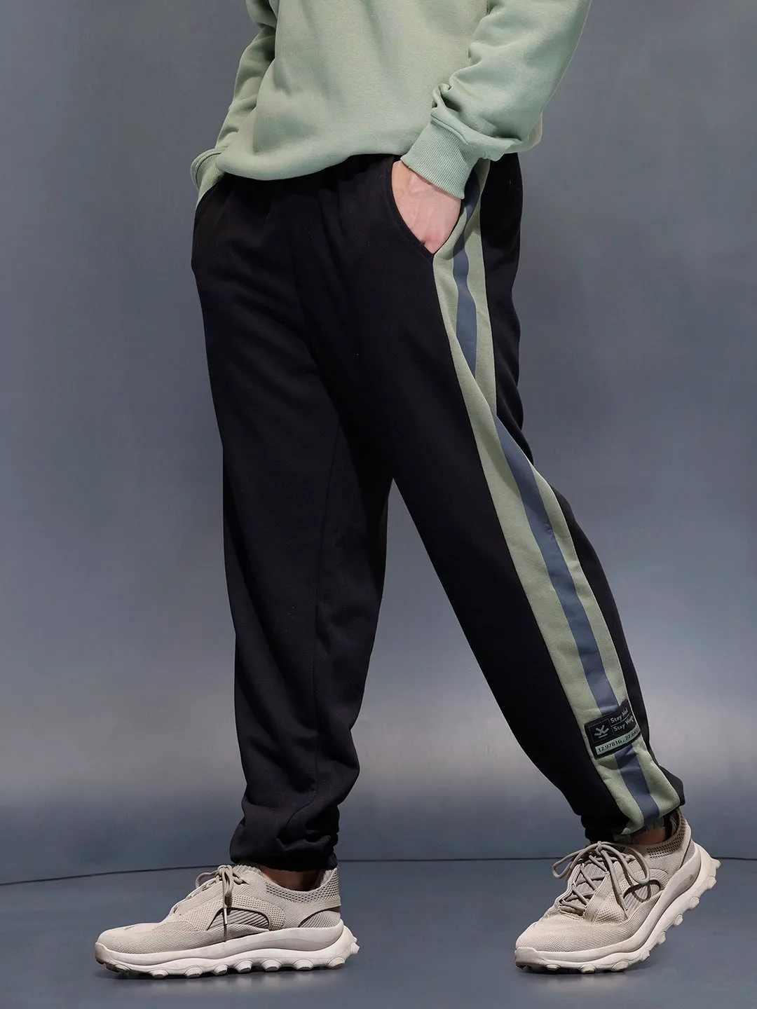 Sport Edge Sideband Joggers | Black sold by Wrogn