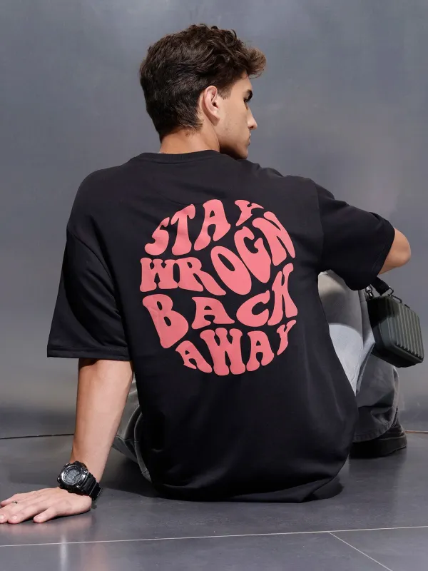 Oversized back-print tshirt | Black sold by Wrogn