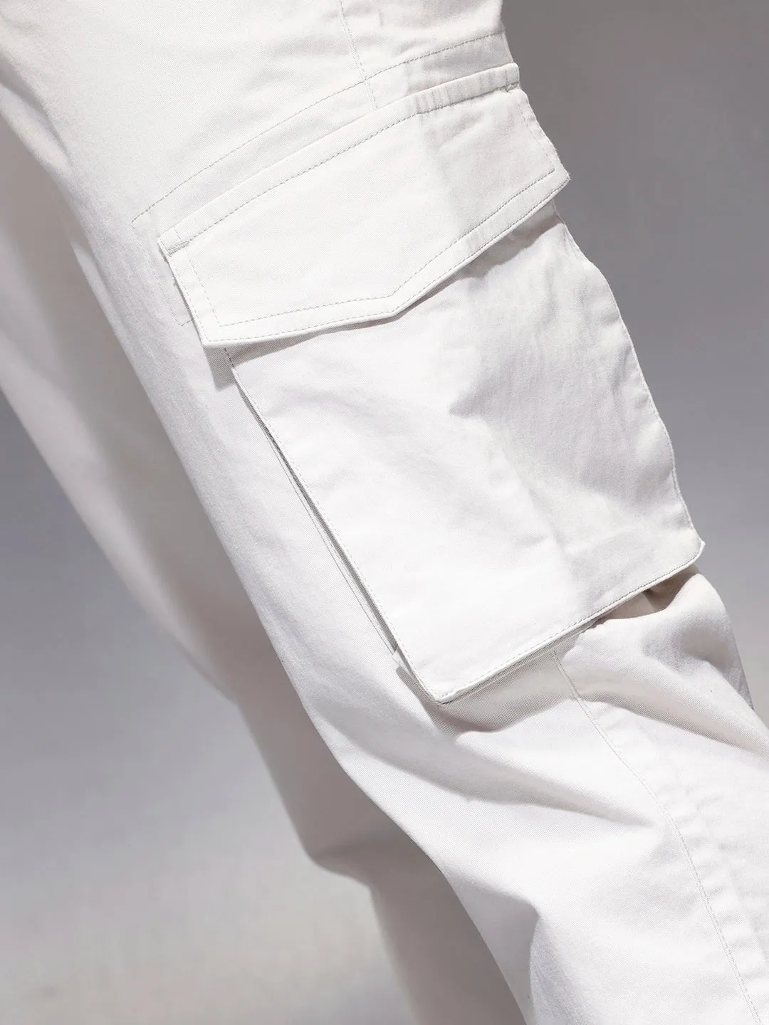 Men’s straight fit cargo trousers | Grey sold by Wrogn product image thumbnail 5