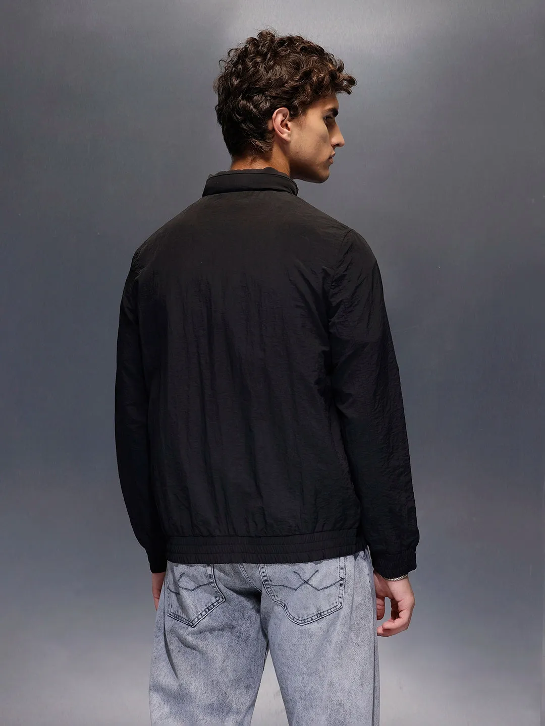 HighNeck Utility Jacket | Black sold by Wrogn product image thumbnail 3