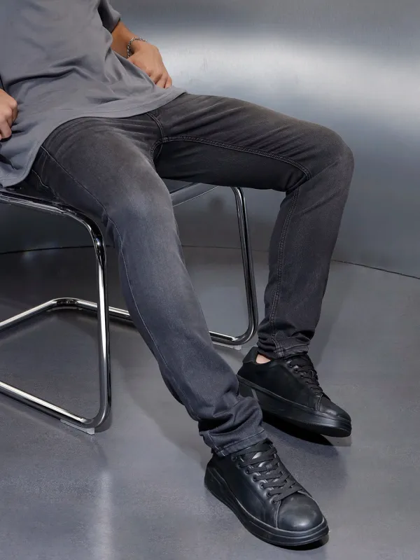 Men's Slim Fit Denim jeans  | Black sold by Wrogn