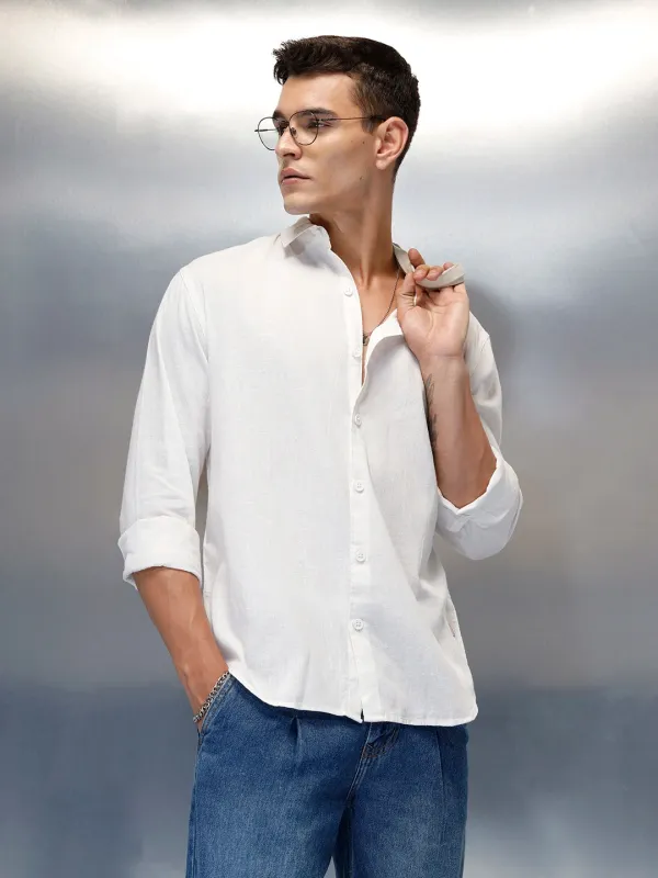 Men's Casual Regular Fit Shirt | Off White sold by Wrogn
