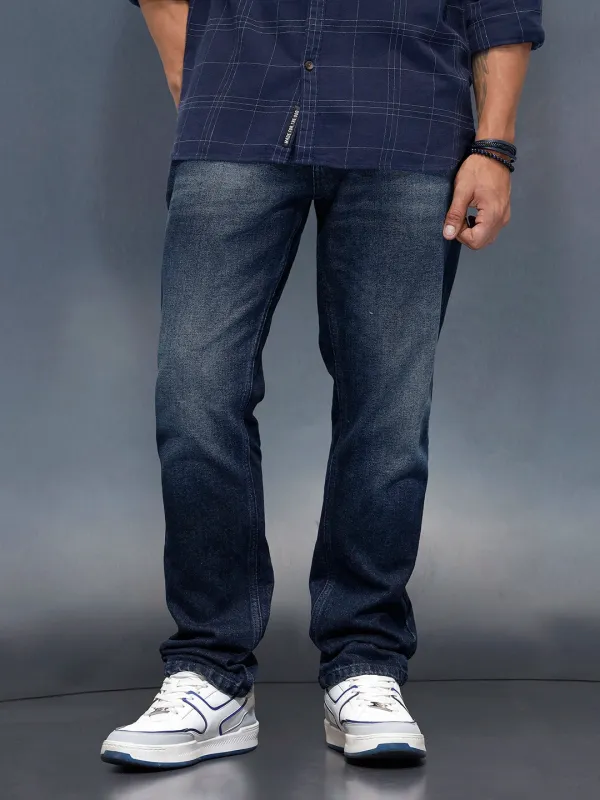 Relaxed Fit Casual Jeans | Blue sold by Wrogn