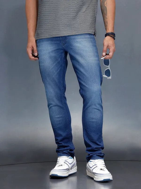 Men's Casual Relaxed Fit Jeans | Blue sold by Wrogn