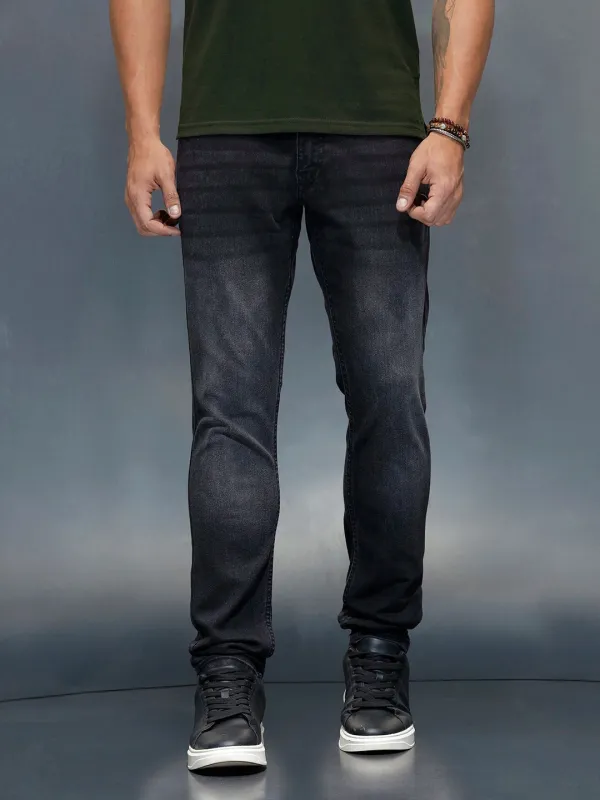 Men's Casual Slim Fit Jeans | Dark Grey sold by Wrogn