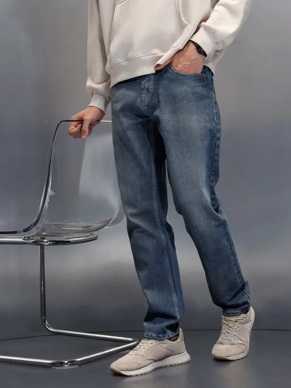 Wrogn Men's Relaxed fit Jeans | Light Blue sold by Wrogn