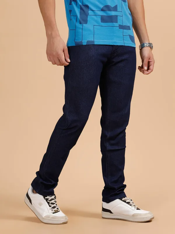 Casual Slim Fit Jeans | Dark Blue sold by Wrogn