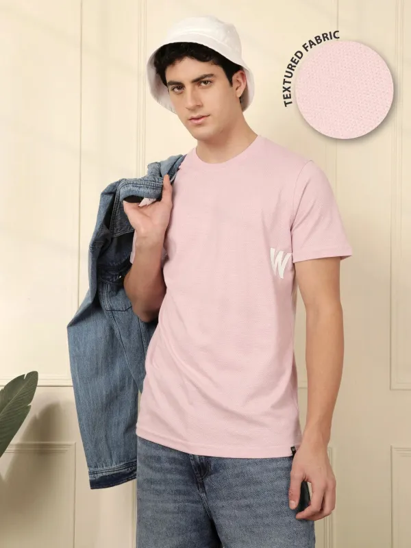 Drop Logo Pink T-Shirt sold by Wrogn