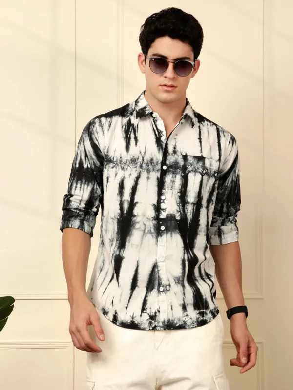 Black Dyed Full Sleeve Shirt sold by Wrogn