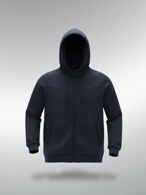 Bold Black Hooded Sweatshirt sold by Wrogn
