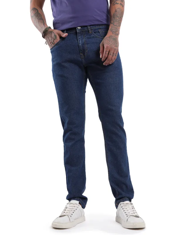 Elite Blue Slim Fit Denim Jeans sold by Wrogn