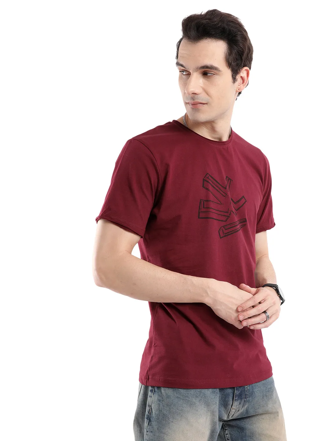 Wrogn Squad Chest Printed T-Shirt sold by Wrogn product image thumbnail 4