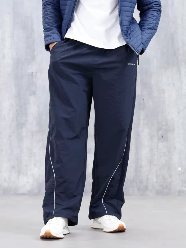 Men's Causal Oversized Fit Sport Look Jogger | Navy Blue sold by Wrogn