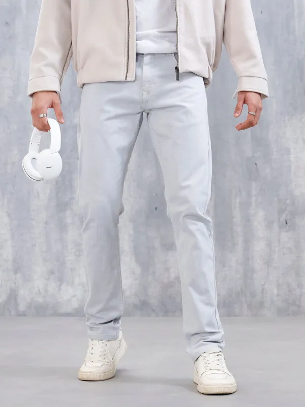Men's Casual Slim Fit Jeans | Grey sold by Wrogn