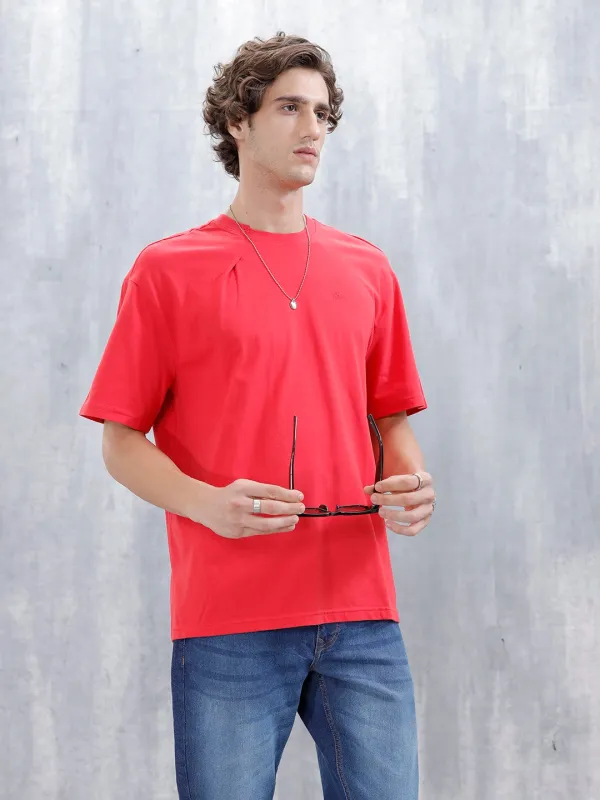 Men's Casual Oversized T-Shirt | Red sold by Wrogn