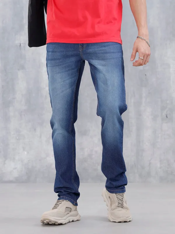 Men's Casual Regualar Fit Jeans | Dark Blue sold by Wrogn