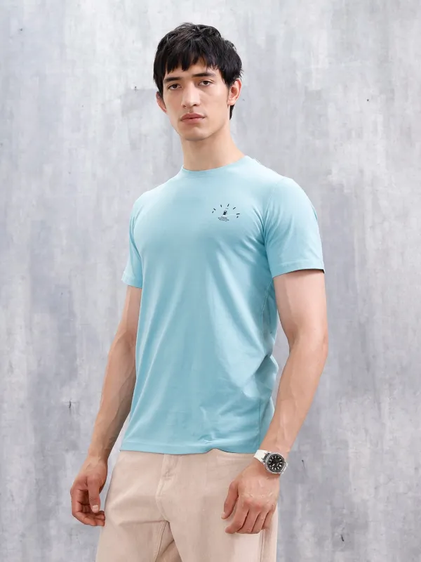 Men's Casual Graphic Printed T-Shirt | Teal sold by Wrogn