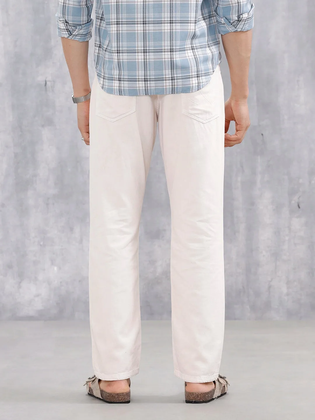 Men's Casual Anti Fit Jeans | Beige sold by Wrogn product image thumbnail 3