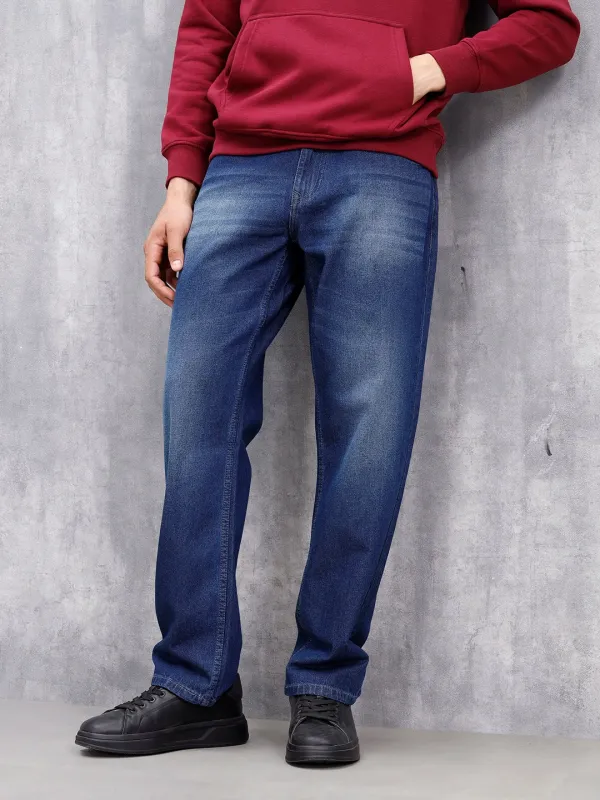 Men's Casual Anti Fit Jeans | Dark Stone sold by Wrogn