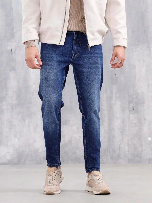 Men Casual Skinny Crop Jeans | Dark Stone sold by Wrogn