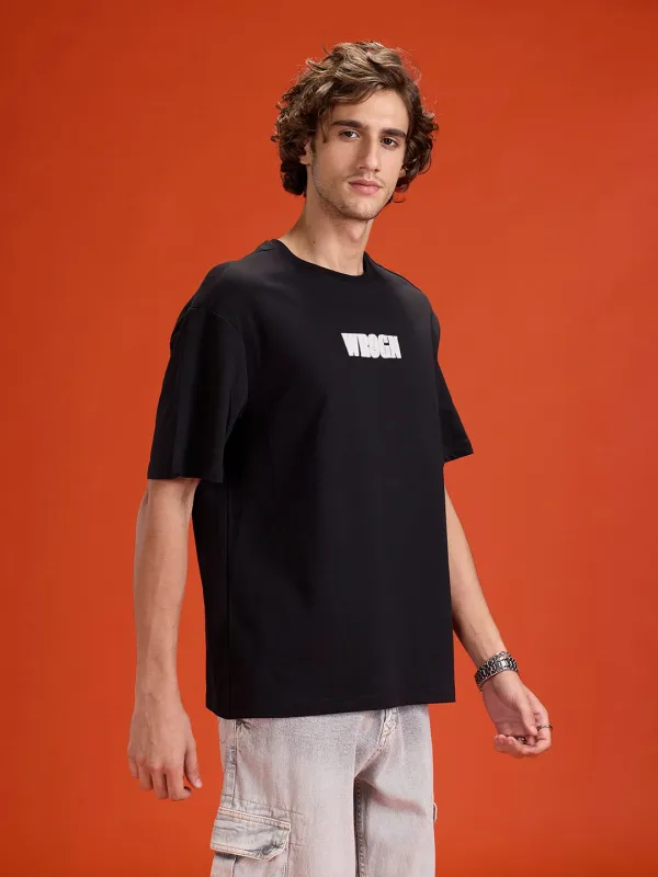 Oversized Skeletal Graphic T-Shirt | Black sold by Wrogn