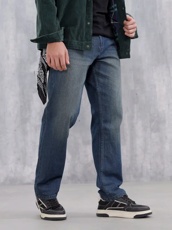 Men's Casual Anti Fit Jeans | Dark Stone sold by Wrogn