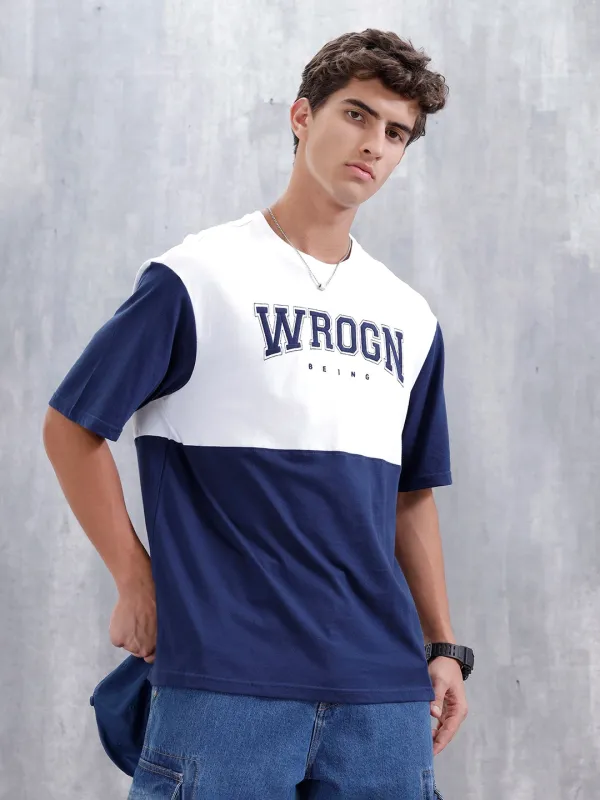 Casual Men Sporty Look Oversized Fit Tee With Print | White sold by Wrogn