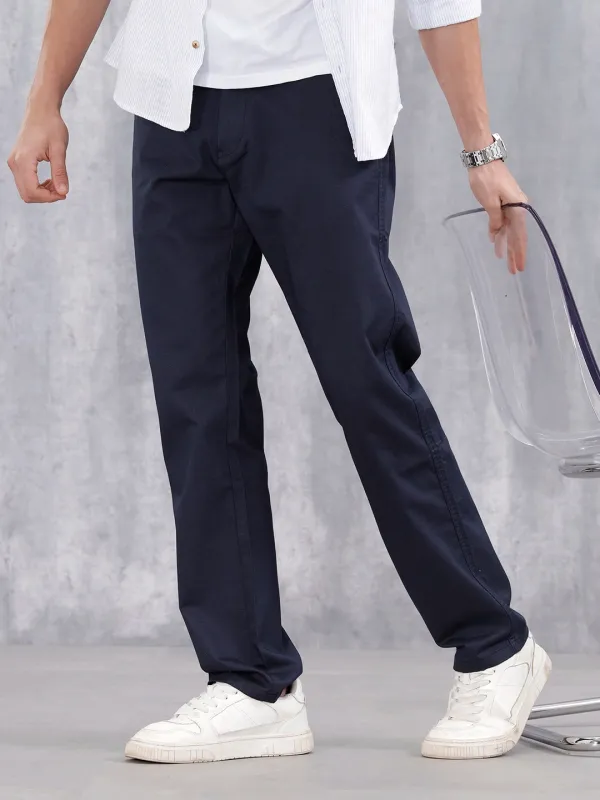 Men's Casual Straight Fit Jogger | Navy Blue sold by Wrogn