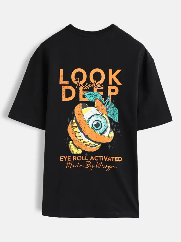 Bizarre Elements Inspired Oversized Back Print T-Shirt | Black sold by Wrogn