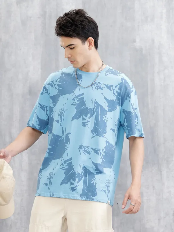 Graphic AOP T-Shirt | Blue sold by Wrogn