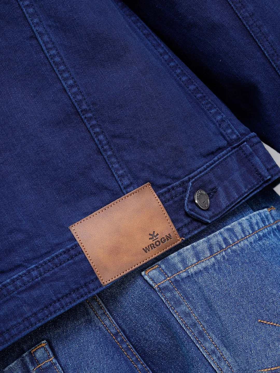 Classic Double Pocket Denim Jacket | Blue sold by Wrogn product image thumbnail 5
