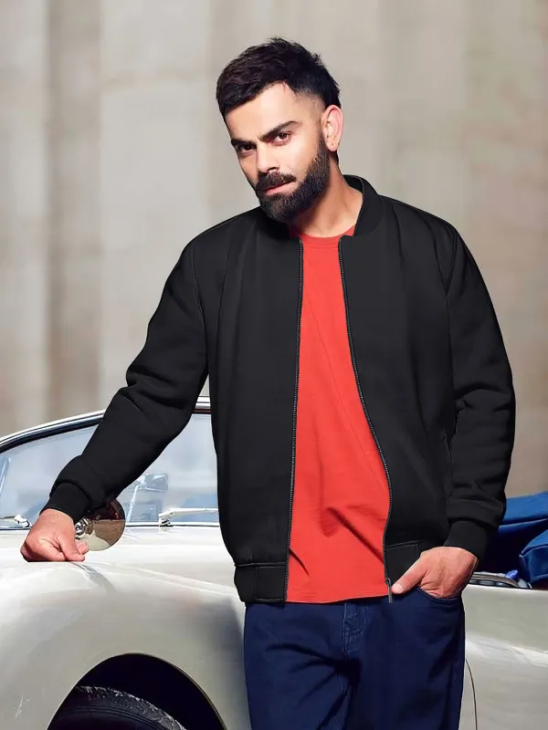 Light Weight Shell Bomber Jacket For Everyday Use | Black sold by Wrogn